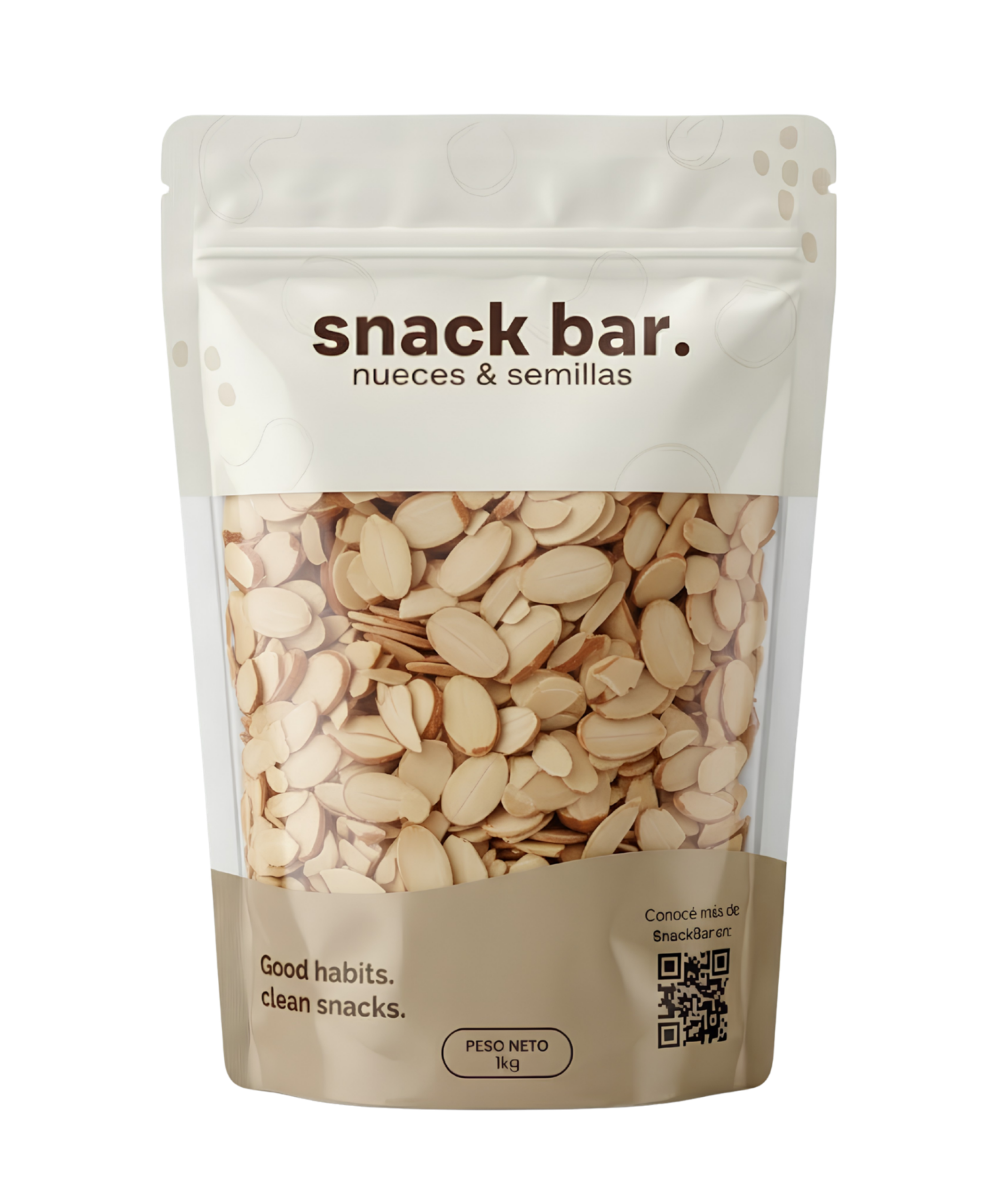 Almendra Fileteada Cruda Con Piel 1kg