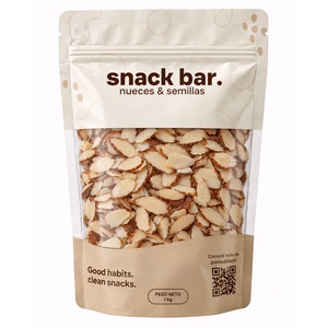 Almendra Fileteada Cruda Con Piel 1kg