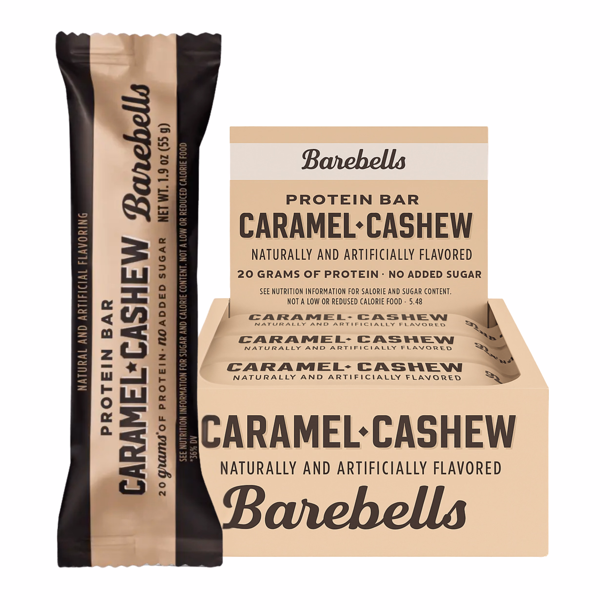 Barra de proteína Barebells Caramel – Cashew (Caja 12 unds) - Imagen 2